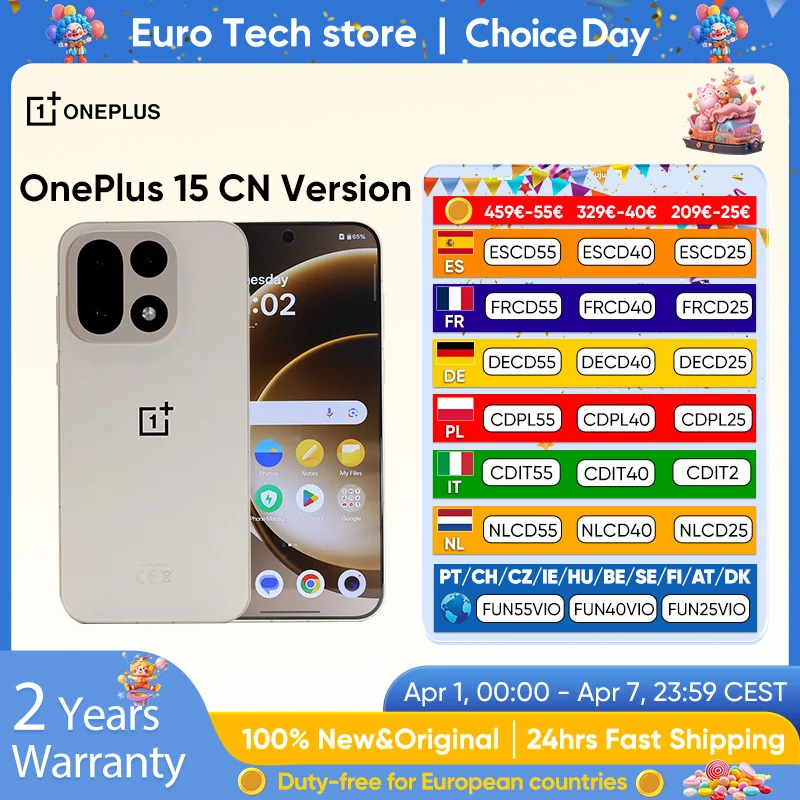 OnePlus 15 5G Smartphone Snapdragon 8 Gen 5 6,78" AMOLED 165Hz 7300mAh 120W 50MP Cámaras Triple