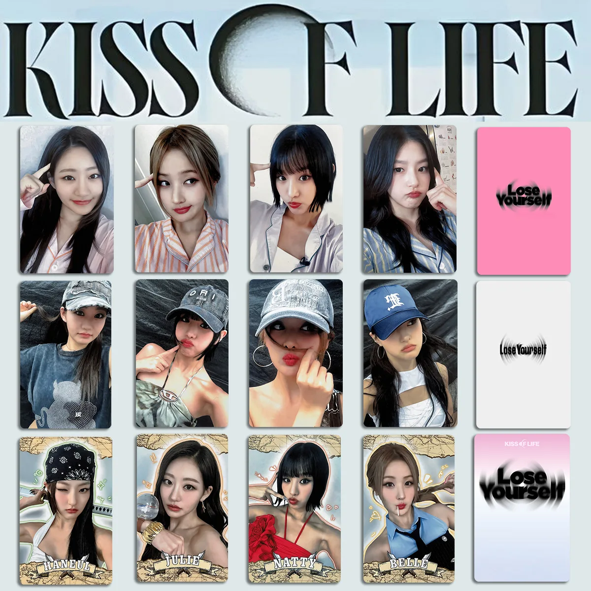 4 ชิ้น/เซ็ต KISS OF LIFE Idol Girl ใหม่สูญเสียตัวเอง Series การ์ด Lomo HANEUL BELLE NATTY JULIE HD Printd Photocards แฟนของขวัญ