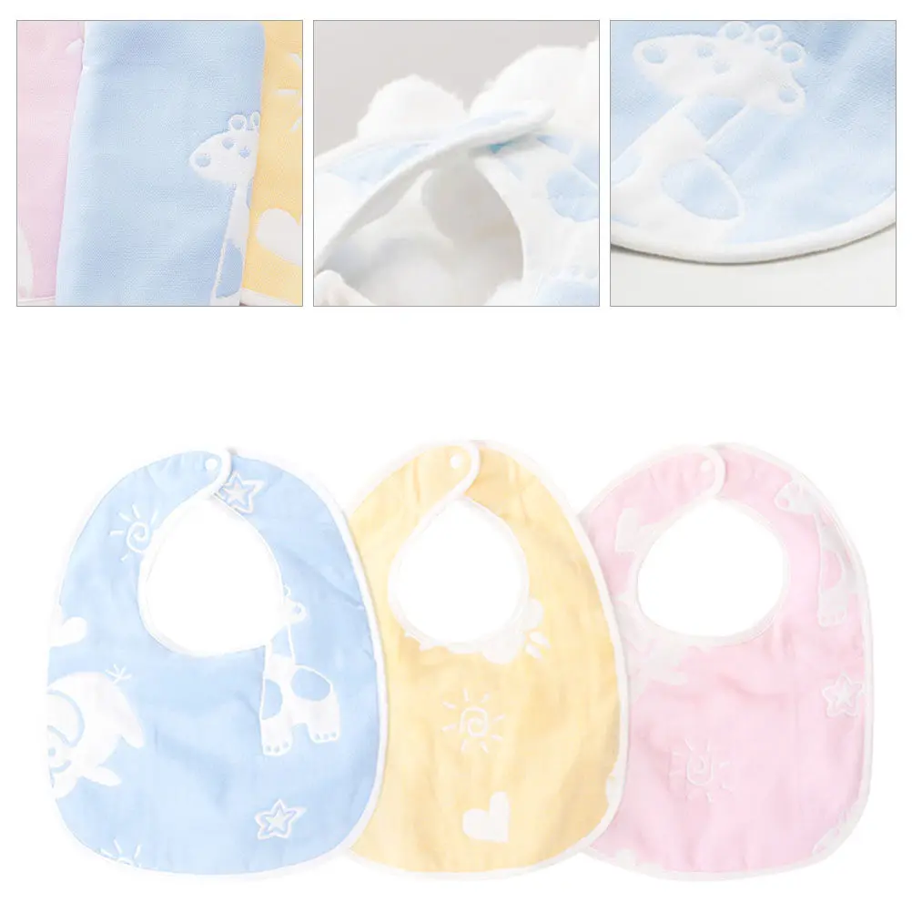 

3Pcs Organic Cotton Baby Drool Bibs Absorbent Bandana Baby Bibs Unisex Teething for Boys Or Girls Bib for Boys Or Girls