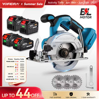 Yofidra Brushless 5Inch 125MM Electric Circular Saws Adjustment for Woodworking Electric Cutting Tool For 21V 18V Battery
