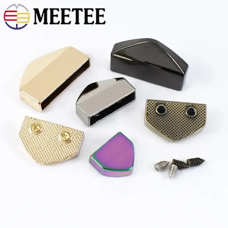 10/20Pc Meetee 8-25mm Zipper Tail Clip Metal Buckle Screw Stopper Buckles Rope End Hook Bag Decoration Cord Lock Clasp Accessory