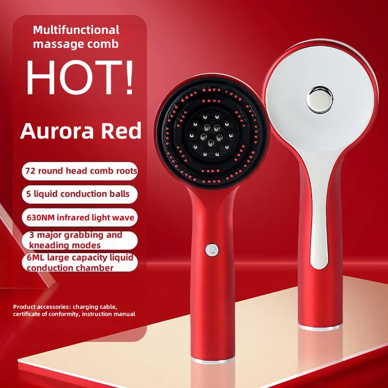 

Women's scalp massage comb electrical scalp red light ion nourishing micro current massage scalp comfortable and reliable