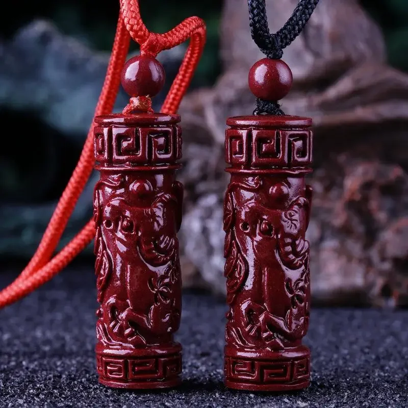 

Dragon Natural Cinnabar Zodiac Pendant for Men and Women with The Same Style To Natural Cinnabar Emperor Purple Gold Sand