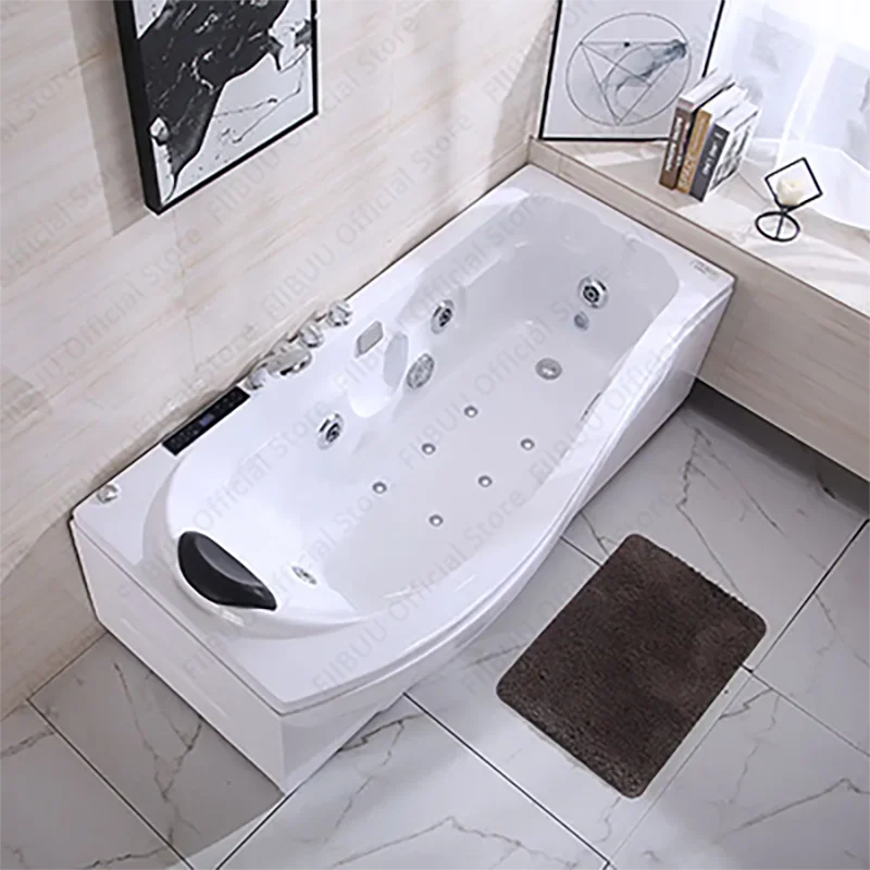 

Ванна премиум-качества, многофункциональная ванна для замачивания, акриловая бытовая ванна с двусторонней юбкой, правая юбка, мебель для ванной комнаты