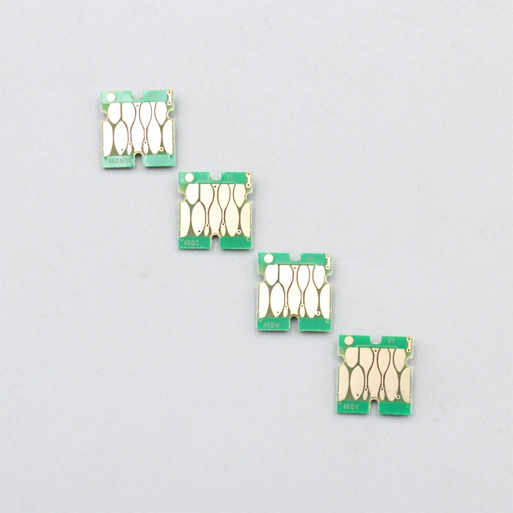 Chip de cartucho de tinta t46c2 t46c3 t46c4 t46c8 para epson surecolor f6370 f9470 f9470h SC-F6370 SC-F9470 SC-F9470H chip de tinta de impressora