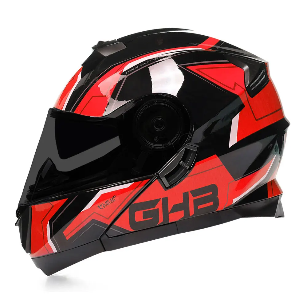 Filp Up Motorcycle Helmet Dodular Full Face Racing Helmets Casque Dot Ece Approved Double Lens Capacete Moto ADV Cascos Helm ECE