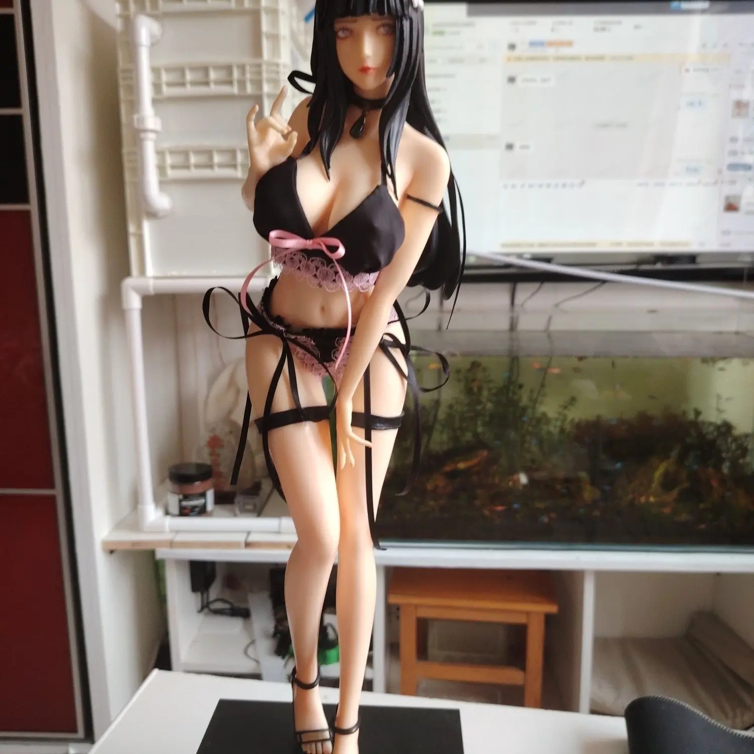 Kawaii Ribbon Bow Lace Bikini for 1/3 1/4 Bjd Doll Fit Large Bust 1/4 Doll, Soft Satin Mini Swim Lingerie Doll Photography Props