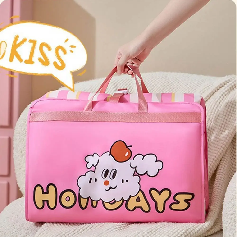 Large Capacity Travel Storage Bag Divided Storage Hanging Luggage Organizing Bag Foldable Space Saving Handheld Sorage Bag