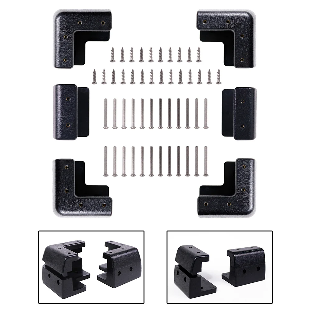 Solar-Set für Boote, ABS-Halterungsset, UV-beständiges Material, Windabweiserfunktion, einfache Kleberinstallation, inklusive 6 Halterungen