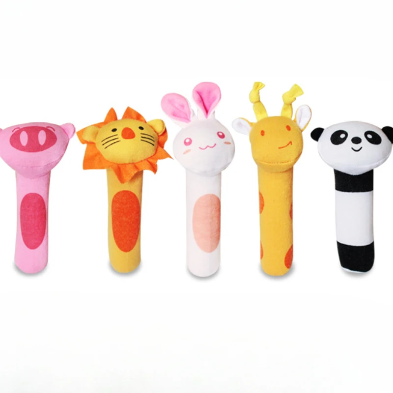 1pcs Animal Style Baby Rattles Newborn Educational Rattle Mobiles Baby Toys Cute Plush Bebe Toys 0-12 Months Toddler Toys