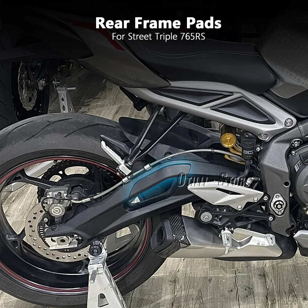 New Motorcycle Accessorie Side Rear Frame Pads Edge Scrape Strips Guard Sticker For STREET TRIPLE 765 RS For Street Triple 765RS