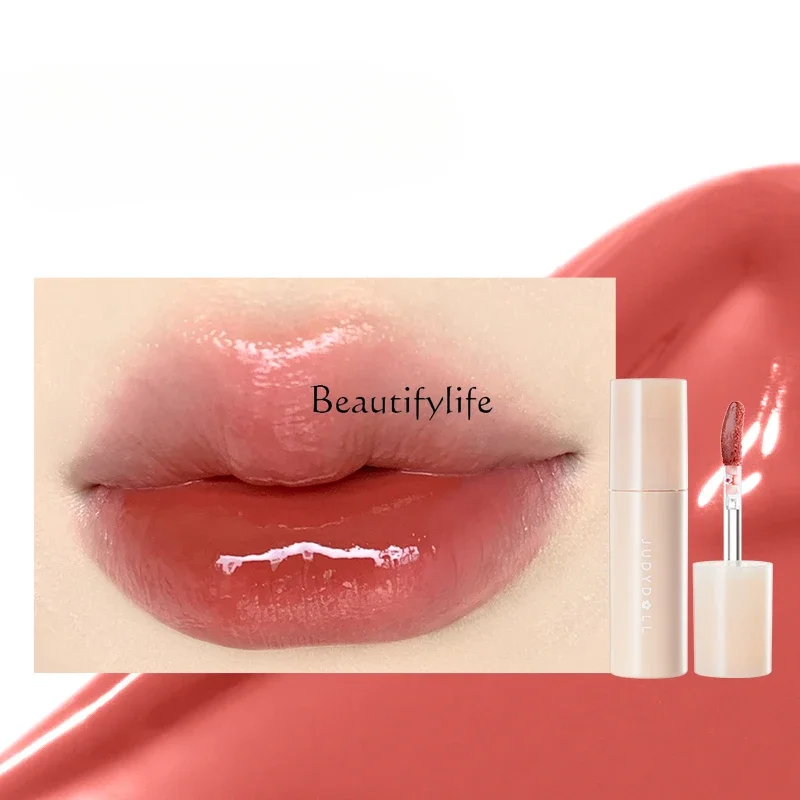 

Orange mirror lip glaze matte matte lip mud mirror water light white and clear