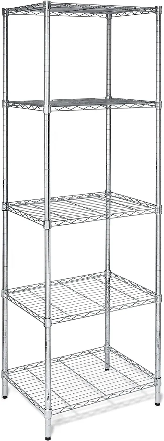 

Honey-Can-Do SHF-01054 5-tier chrome shelving unit, 250 lbs