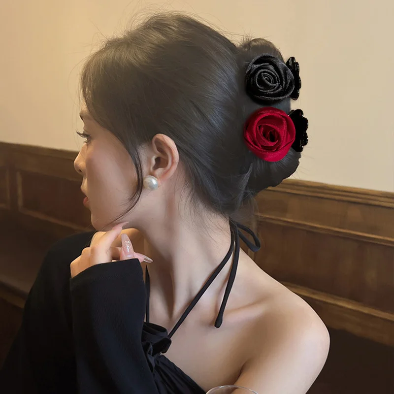 Small Flower Hair Clip for Women Temperament Shark Clips 2024 New Hair Pin Korean Fashion Hair Accessories Girls Gifts