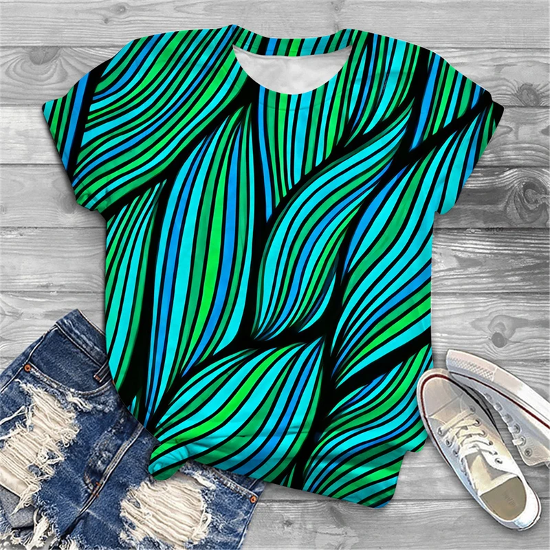 T-shirt à motif de fleurs brillantes en 3D pour femmes, nouvelle mode de rue coréenne, col rond, manches courtes, chemise décontractée imprimée, été 2023