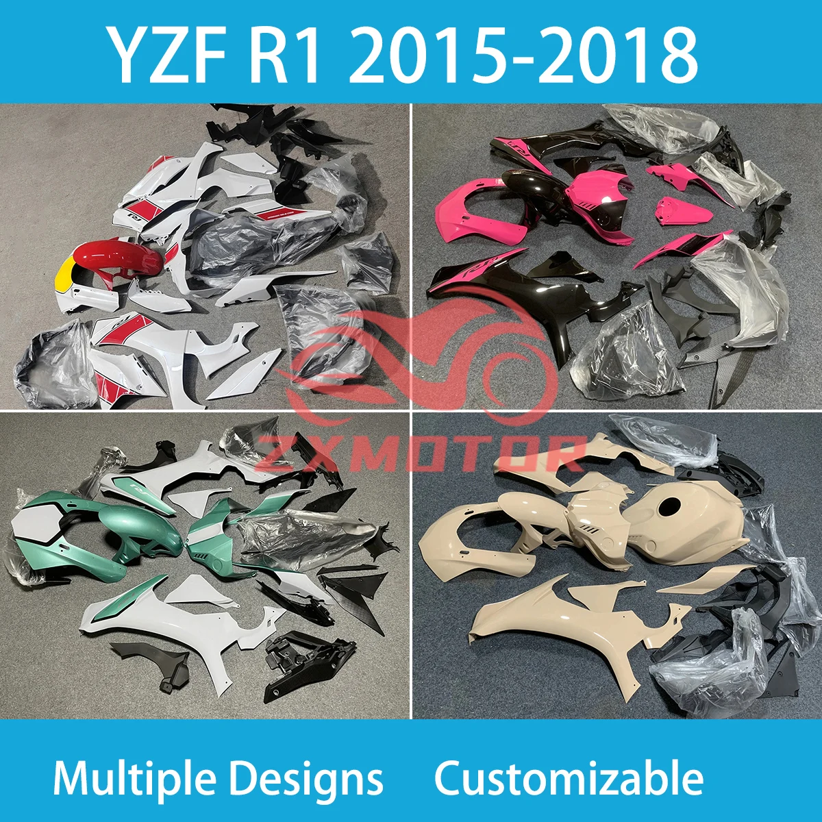 

Prime Fairings YZF R1 2015 2016 2017 2018 Fairing Kit Injection Motorcycle Complete for YAMAHA YZFR1 15 16 17 18