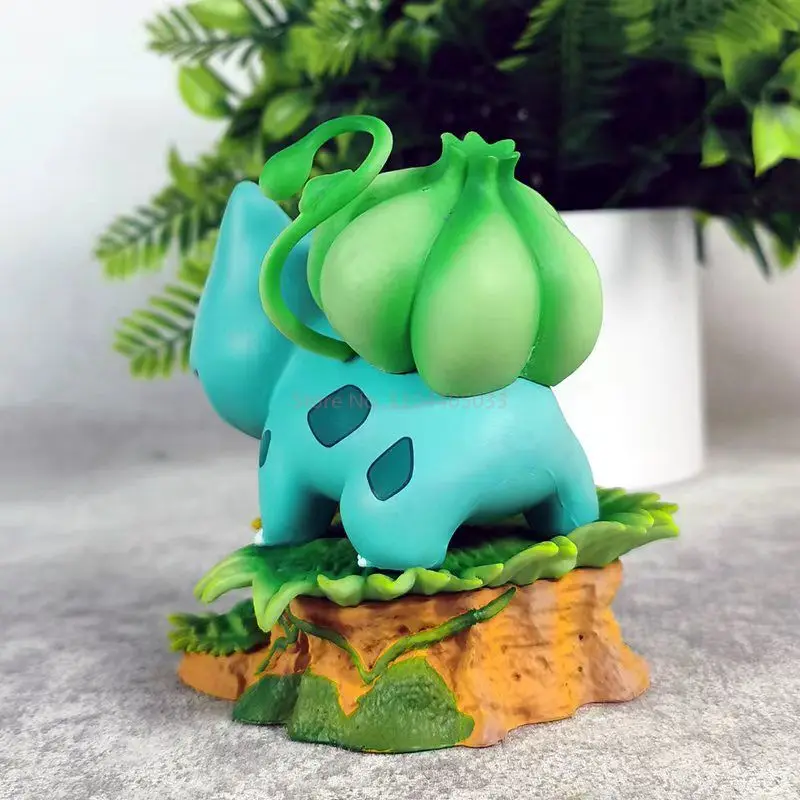 جديد في المخزون 10 سنتيمتر Bulbasaur الشكل البلاستيكية نموذج أنيمي تمثال جمع تمثال مكتب الحلي الزخرفية للبنين الهدايا اللعب