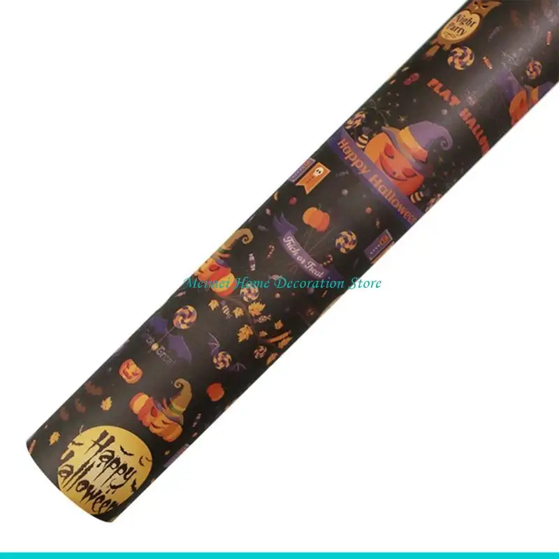 H7BF 5pcs Halloween Wrapp Paper Halloween Print Print Presid