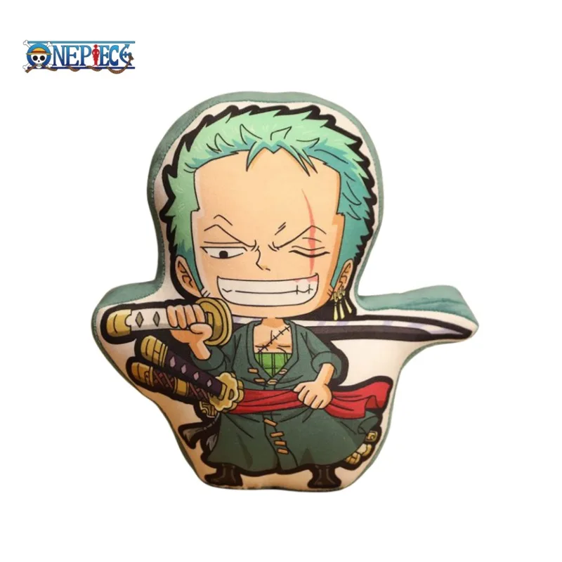 One Piece Cartoon Animation Peripheral Luffy Zoro Nami Chopper Cute Alien Figure Pillow Car Cushion Plush Doll Decorative Toy