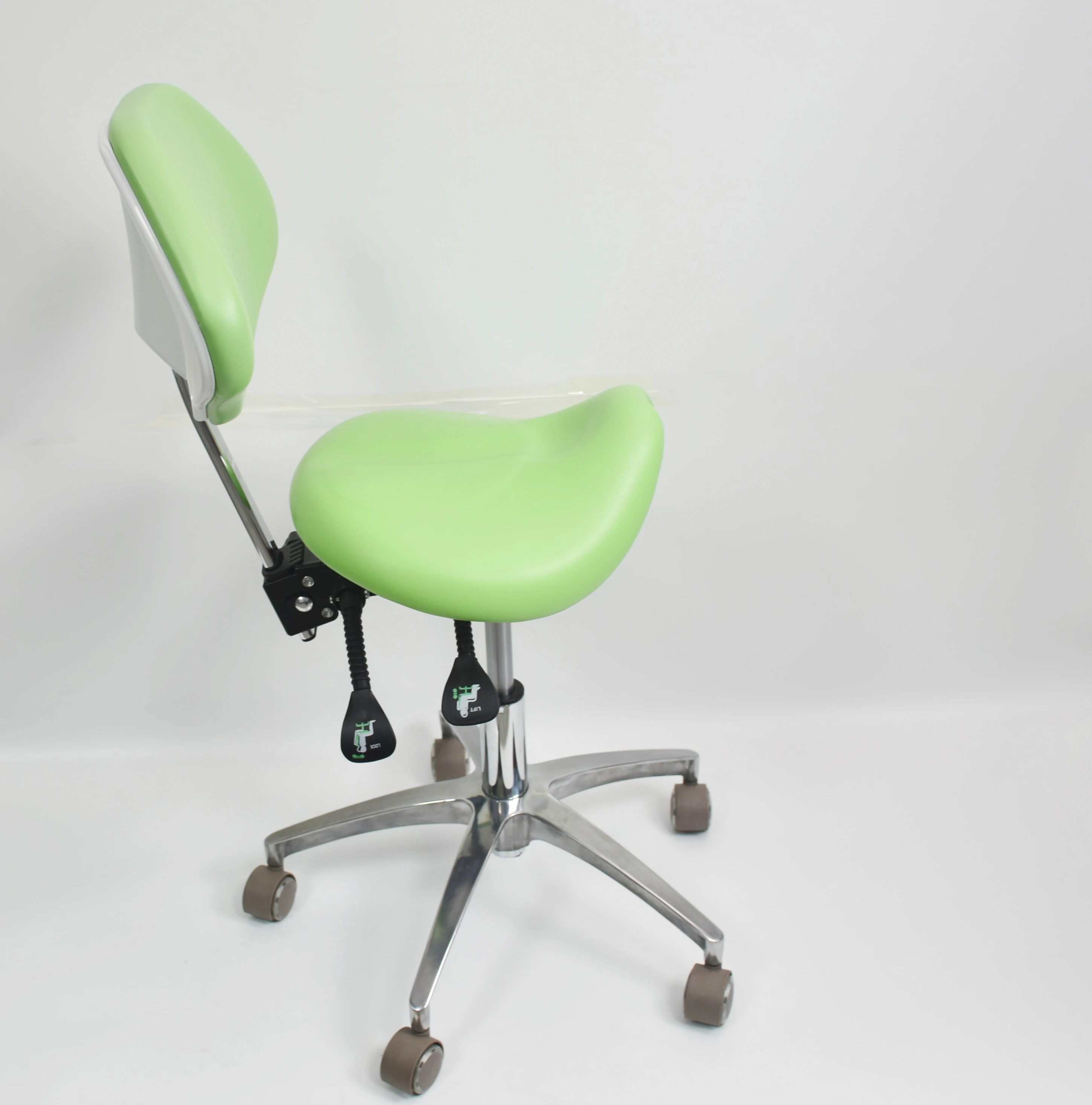 Dental Stool, Height Adjustable Steel Doctor Chair, Premium Wheeled Clinic Stool, Mobile Hospital Dental Equipment