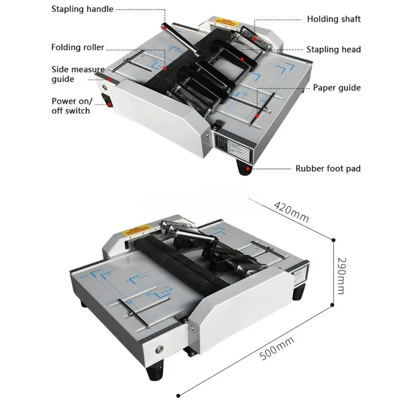 

【Best-selling】ZY-2 A3 Size Paper Book Desktop Stapler And Folder Stapling Folding Booklet Machine Manual Folding Machine