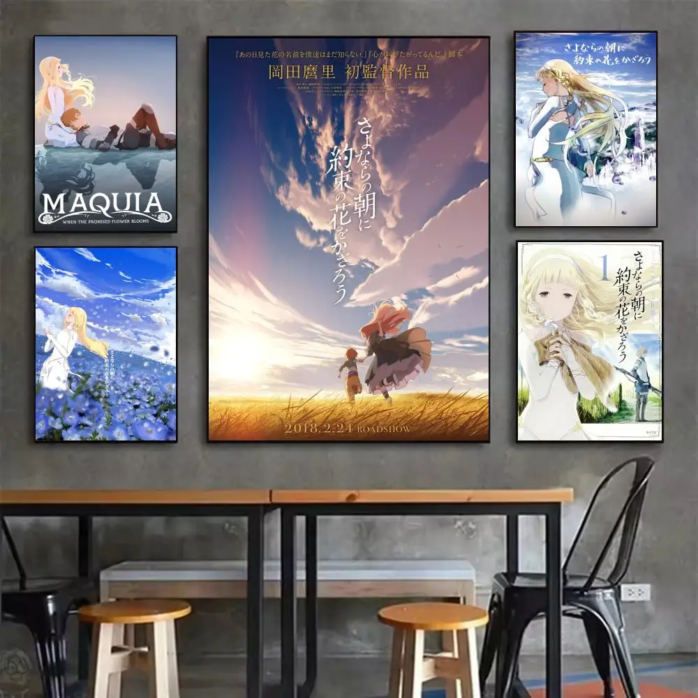 Anime Maquia Promised Flower Poster Durable HD PVC Wall Art - Waterproof Dustproof Easy Install For Home Cafe
