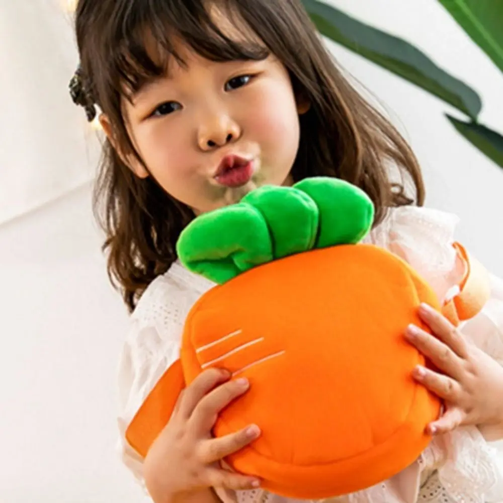 Simulation Carrot Carrot Plush Bag Trendy Fashion Lovely Strawberry Doll Bag Cartoon Cute Fruit Plush Shoulder Bags Kids