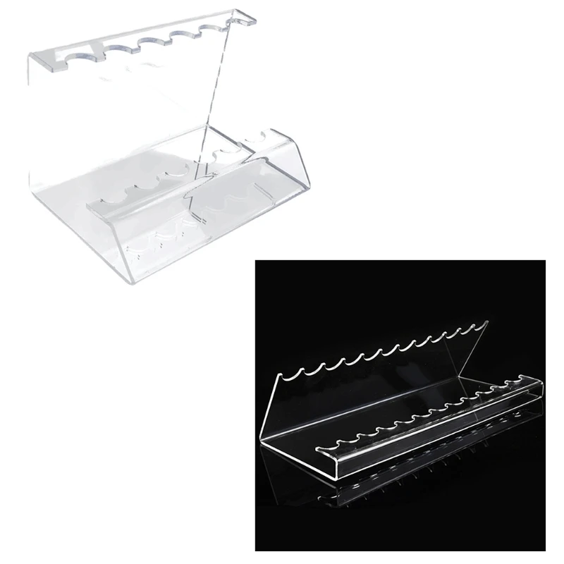 12-Slots Acrylic Pen Display Stands Holder Vertical Rack Organizer for Nail/Makeup/Art Brush Desktop Clear Pen Holders