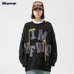 Ladies Oversize Sweater Woman Luxury Brand Alphabet Embroidery Knitted Fabric Women's Autumn 2023 Designer Sweatshirt Clothes