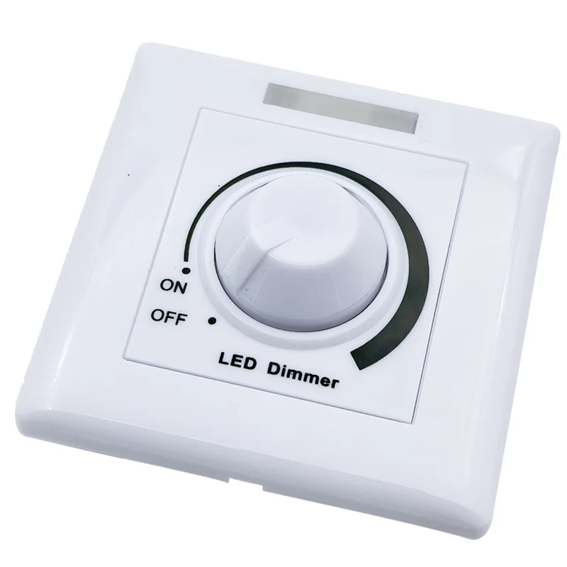 [NEW A09R!】 LED Light Strips Dimmer Switch 86 Type Wall Light Adjustable Brightness Rotary Knob Controller