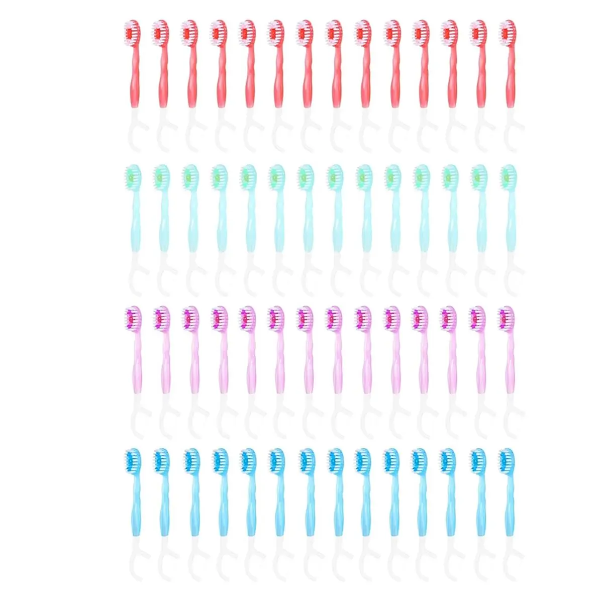 FTGT NEW 60 Disposable Toothbrushes with Toothpaste 5-in-1 Portable Pre-Pasted Travel