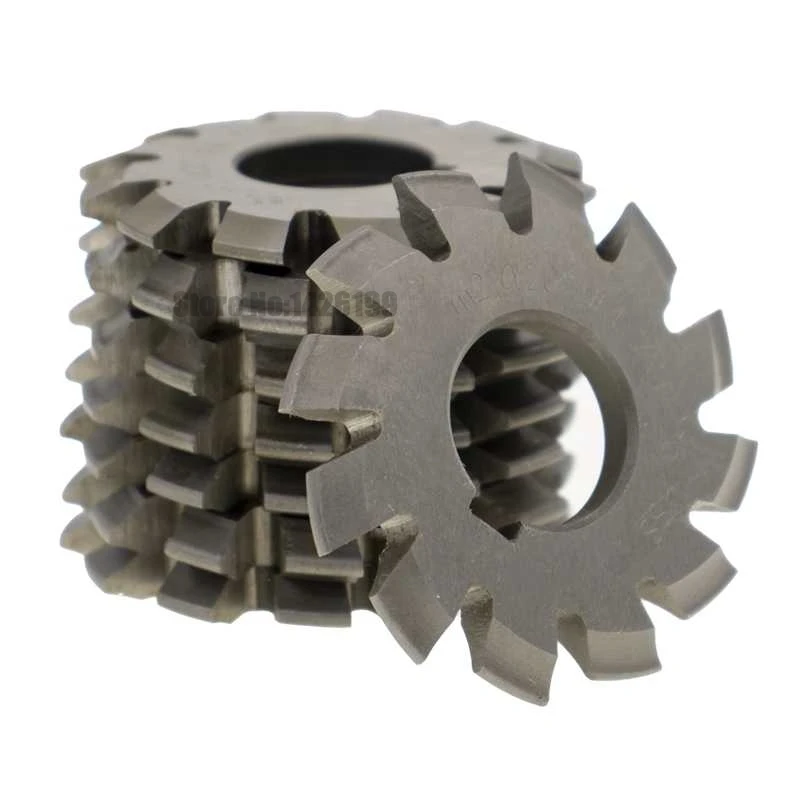 Fresa per ingranaggi CNC Disco cilindrico in acciaio ad alta velocità Angolo di pressione di 20 gradi per moduli 1 1.5 2 2.5 3 4 5 6 8 10 Lunga durata