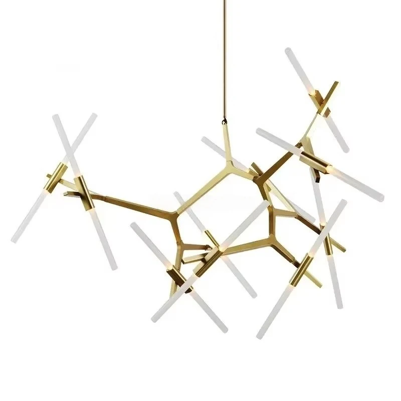 

Designer Minimalist Loft Branch Chandelier Restaurant Bedroom Living Room Interior Decoration Led Pendant Lamps For Ceiling