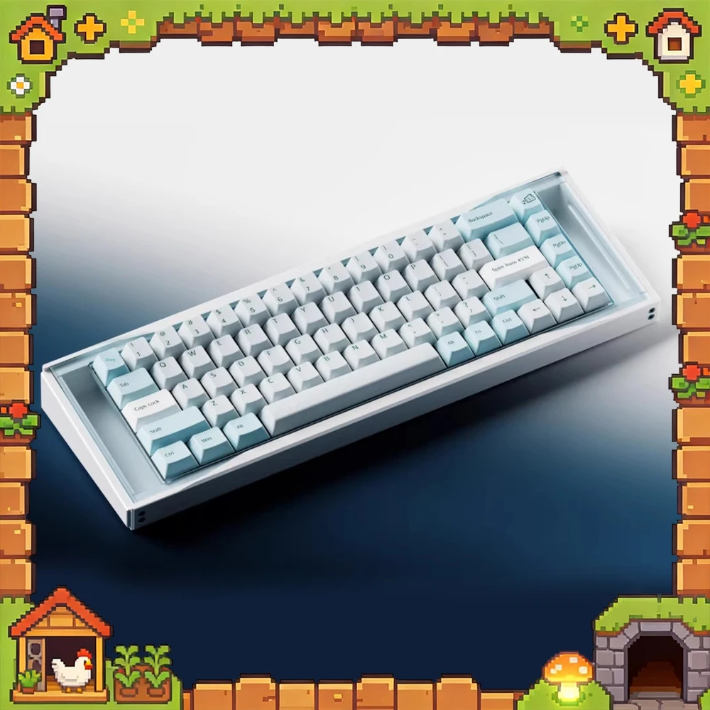 Keys in cheese Snowspire Lake PC Original Factory Height Keycaps UV Process 132 key Keyboard Keycaps For PC Accessories Gifts