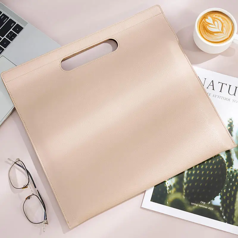 Dokumententasche aus schwerem Leder, modische Konferenzbroschüre, Büro-Organizer, Tablet-Tasche, Büro-Organizer, Ordner