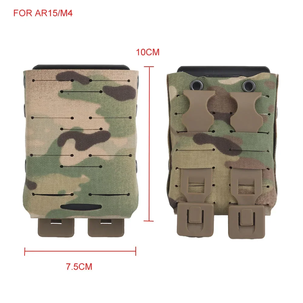 Tactical Molle Magazine Pouch Lightweight AR15/M4/9mm Mag Case Built-in Nylon Holder Hunting Militar Pistol Rifle Equipment