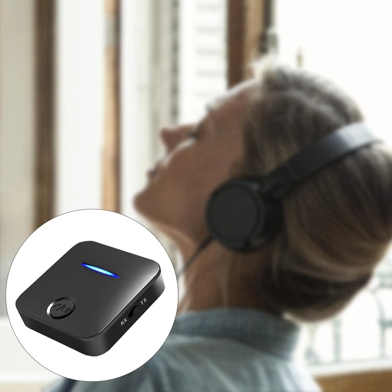 2 In 1 Bluetooth 5.0 Audio Transmitter Receiver Adapter 3.5mm Aux for TV PC