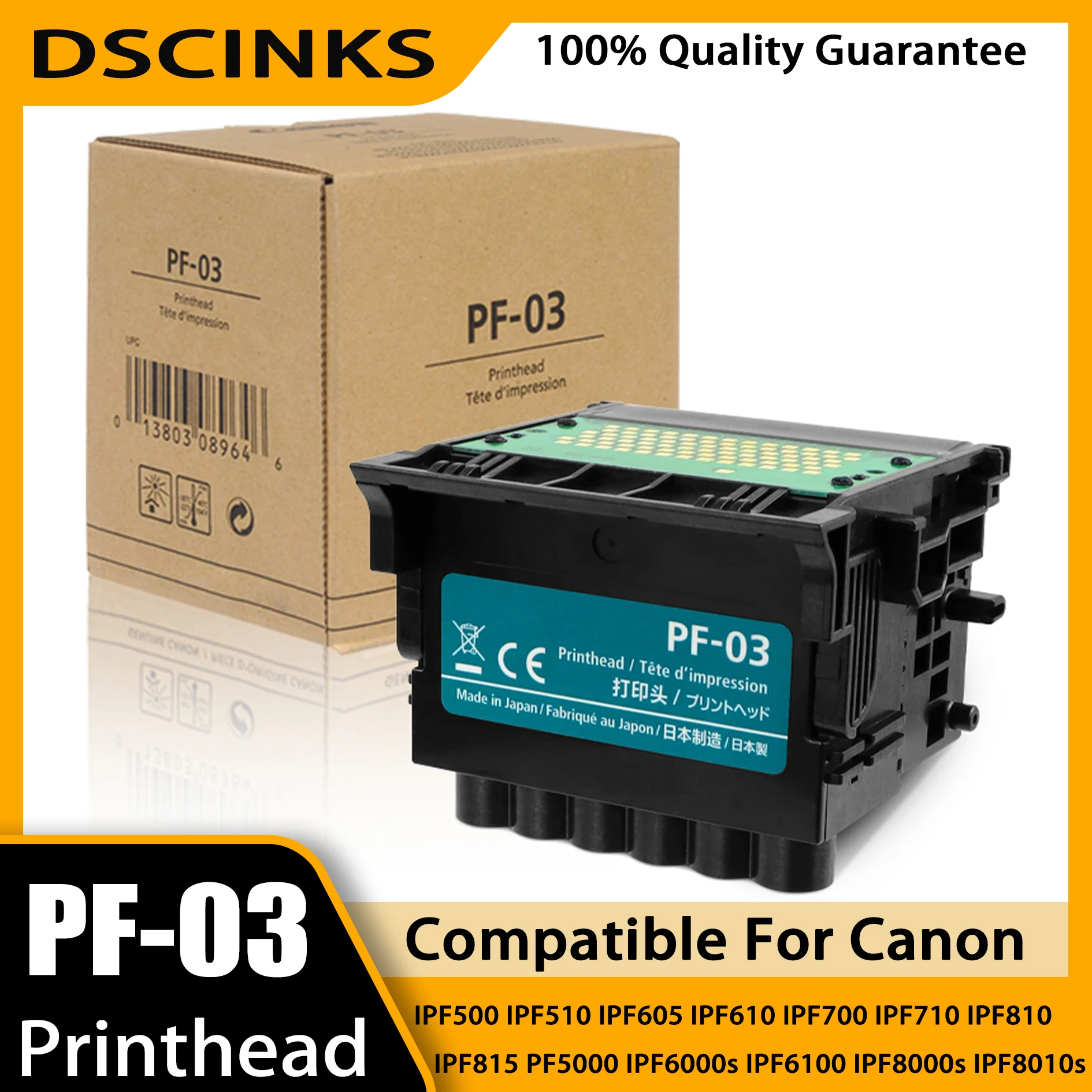 

PF-03 Printhead with Chip for Canon IPF500 IPF510 IPF605 IPF610 IPF700 IPF710 IPF810 IPF815 IPF5000 IPF6000s IPF6100 IPF8000s