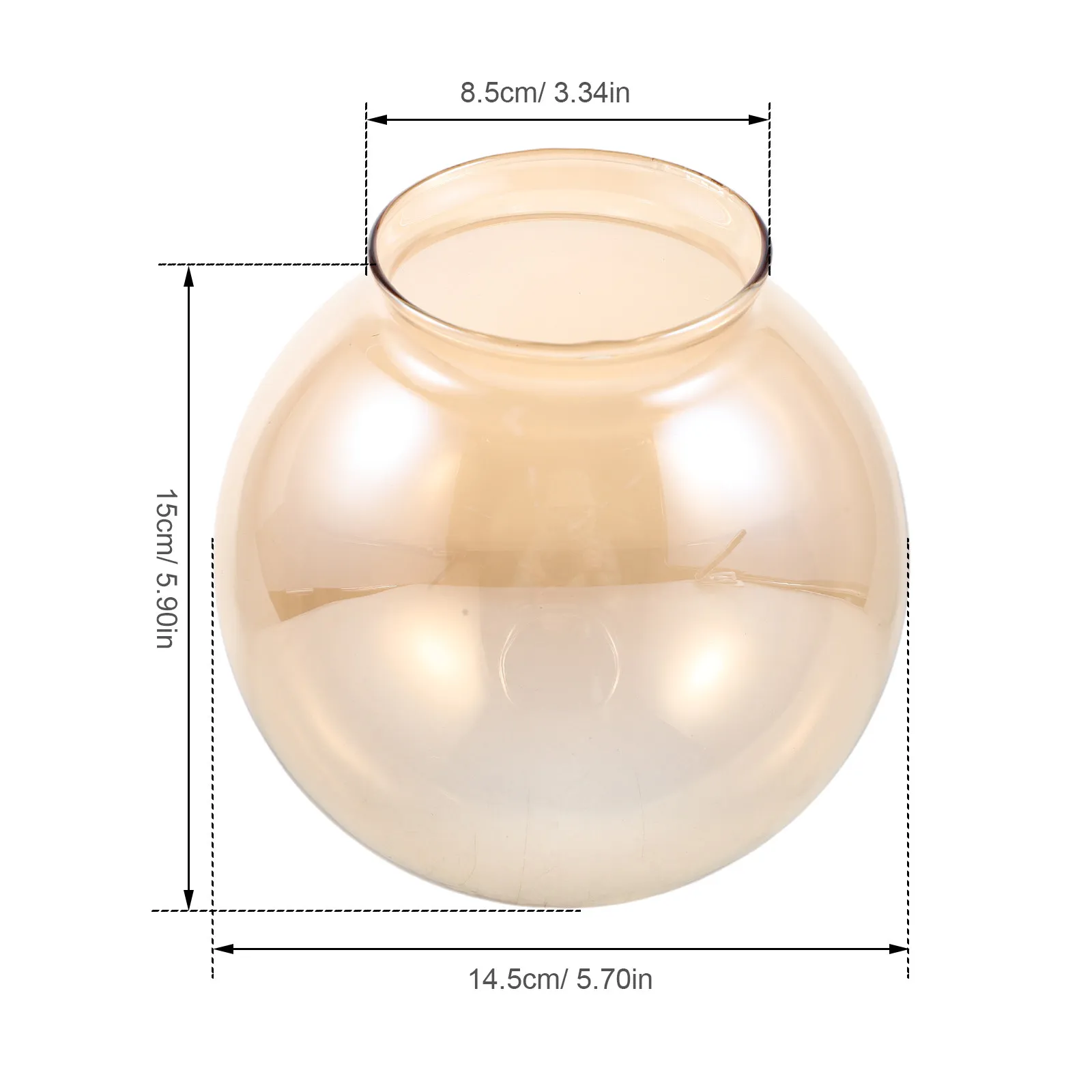 Glass Globe Lamp Shade Replacement Clear 6 Round Sphere Shade for Pendant Light Bedroom Dining Living Room Fixture