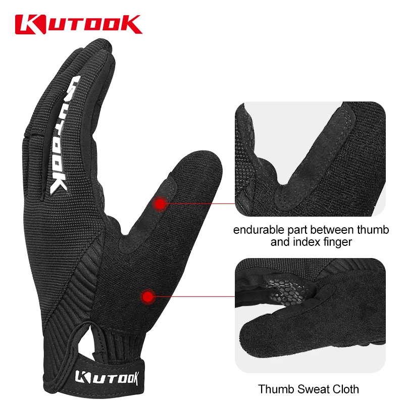 INBIKE قفازات ركوب الدراجات المشي لمسافات طويلة في الهواء الطلق تسلق الجبال وسادة النخيل الكاملة ملموس تنفس عدم الانزلاق منشفة عرق الدراجة الملحقات