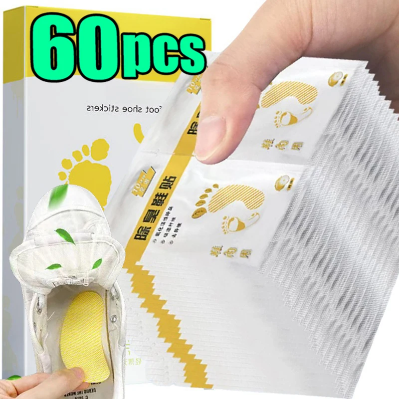 12/60pcs Shoes Deodorant Sticker Deodorant Foot Odor Deodorants Sneaker Smell Fresh Fruity Aroma Insole Sterilization Sticker