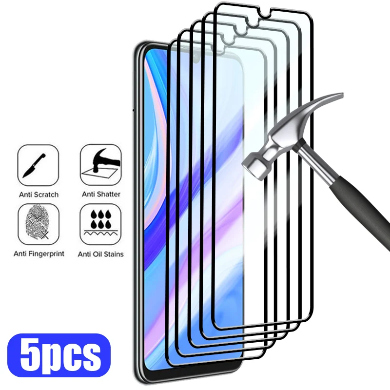 5PCS Full Tempered Glass For Huawei P20 Lite Pro P30 Lite Pro Screen Protector Huawei P40 Lite 5G P Smart Z 2019 2021 Phone Film