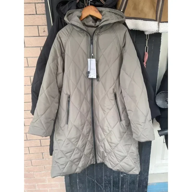 TRAF ZR-Parkas largas con capucha para mujer, abrigo de invierno, chaquetas de moda, prendas de vestir exteriores de alta calidad, 2023