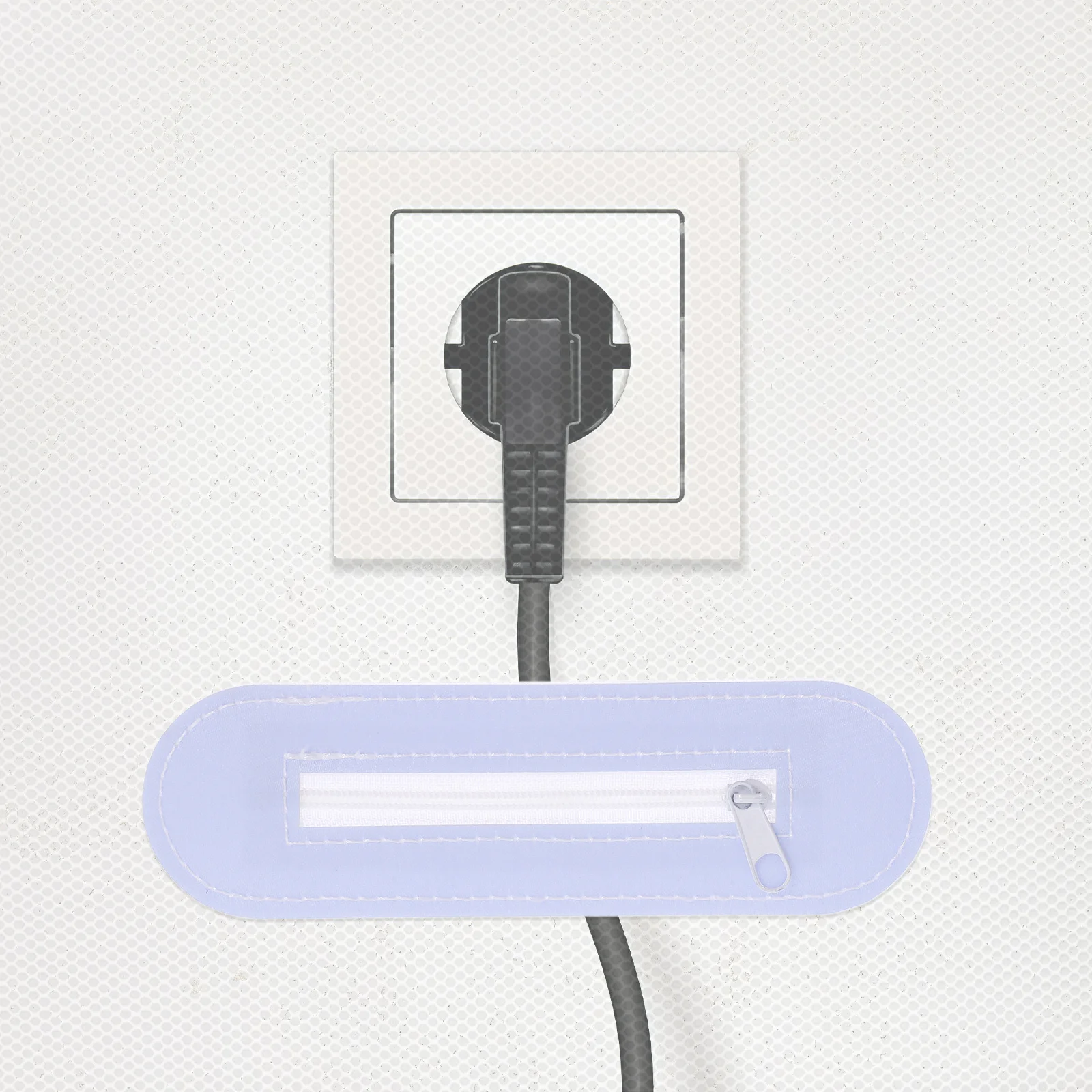 

2pcs Charging Cable Access Zipper Seam For Bed Tent Net Bunk Beds Dorm Home School College Blue Built-In Tape Polyester Nylon