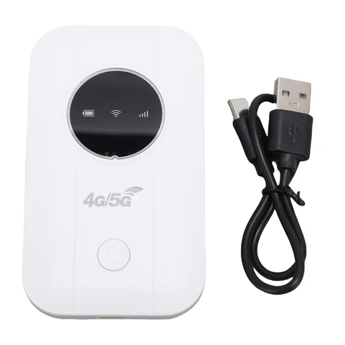 Imagen 2 del producto Punto de acceso móvil WiFi 4G 5G 300Mbps admite 10 dispositivos conectados enrutador WiFi portátil con ranura para tarjeta SIM para viajes en coche