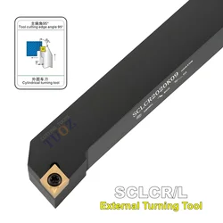 TUOZ SCLCR SCLCL 95degrees External Turning Tool 0808 1010 1212 1616 2020 2525 Cnc Holder Lathe Cutter Shank CCMT CCGT Inserts