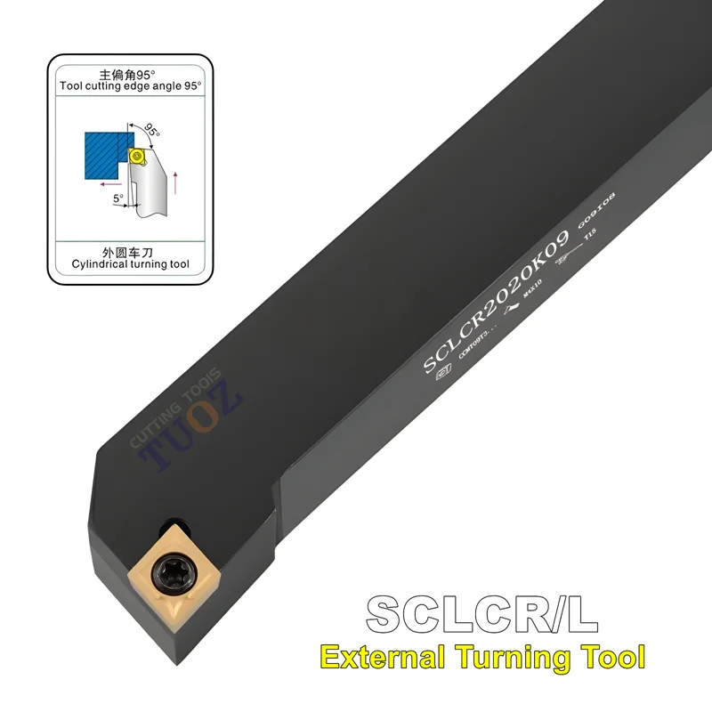 TUOZ SCLCR SCLCL 95degrees External Turning Tool 0808 1010 1212 1616 2020 2525  Cnc Holder Lathe Cutter Shank CCMT CCGT Inserts