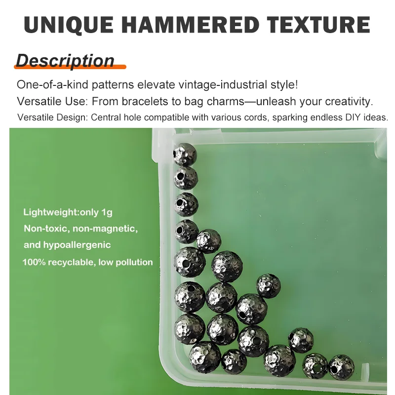TA2 Titanium Handmade Beads Jewelry Craft Lightweight Durable Creative Gift