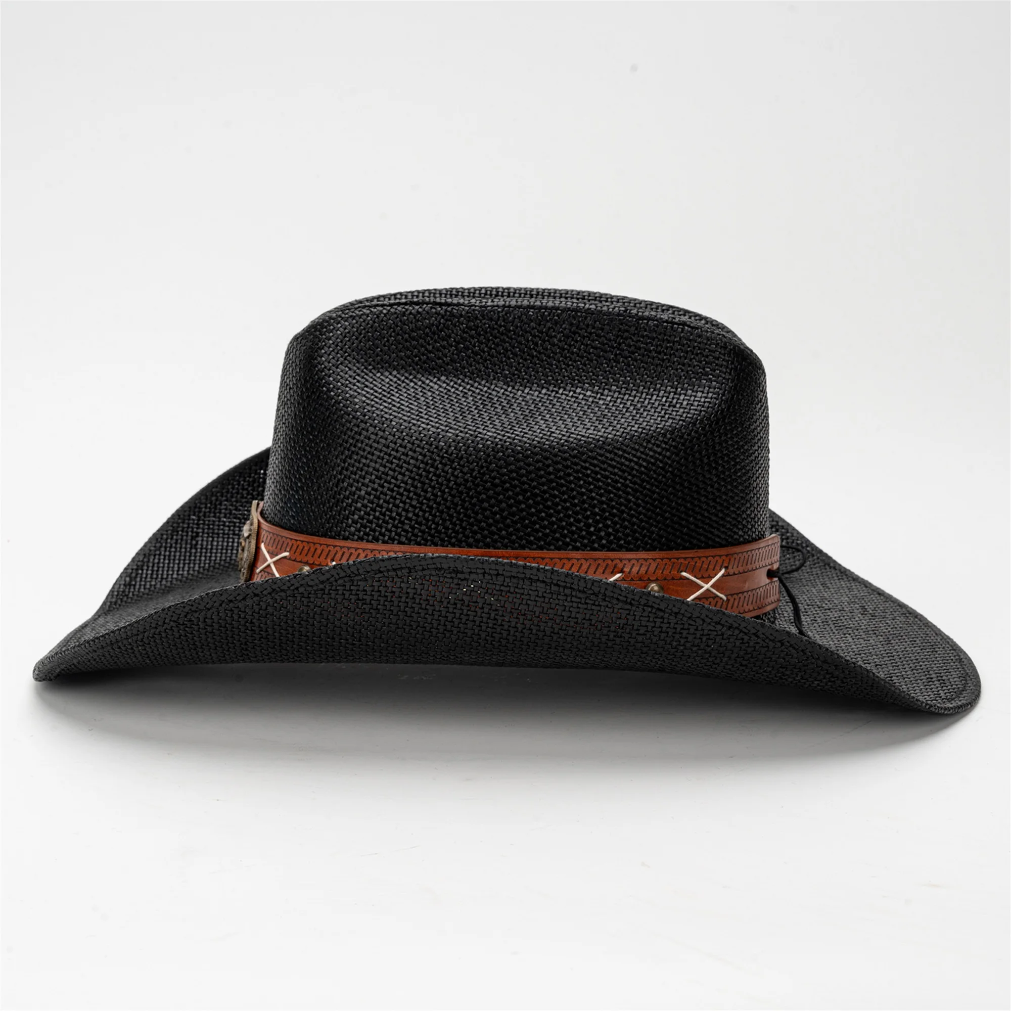 

Stylish Rodeo Cowgirl Hat with Bull Head Buckle and Wide Brim for Women - Fashionable Western Sun Cap for Outdoor Activities