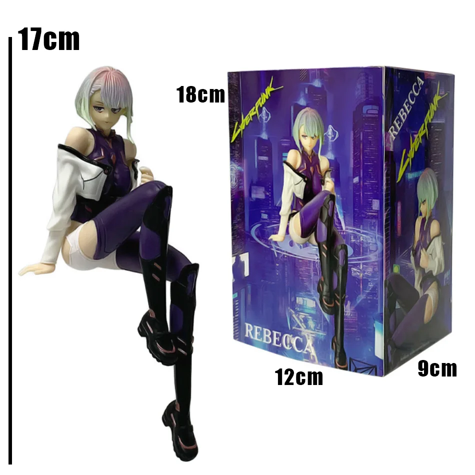 在庫あり ホットセール サイバーパンク ルシー 17cm 座りポーズ PVC アニメ フィギュア コレクタブル モデル おもちゃ ギフト 新年プレゼント